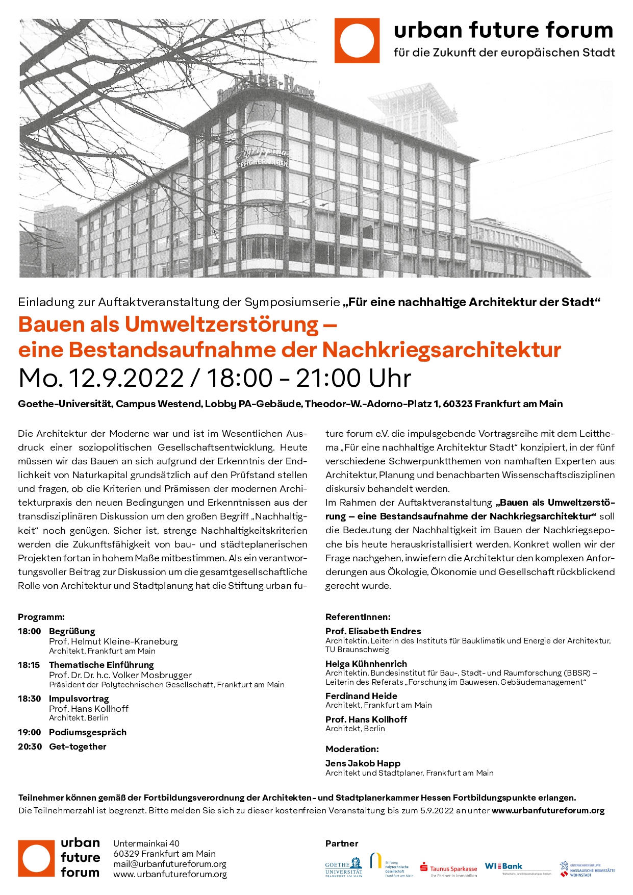 Stiftung urban future forum e.V. _Flyer Einladung_Bauen als Umweltzerstörung 2